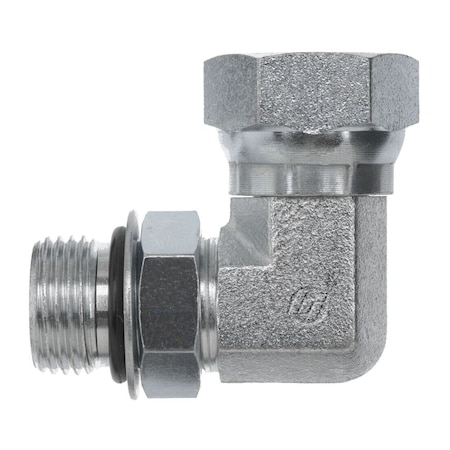 Brennan Industries Adapter 5/8" Male O-Ring Boss X 1/2" Female Pipe Swivel, 90 deg Elbow 6901-10-08-NWO-FG